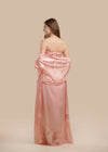 Long Satin &amp; Lace Nightdress &amp; Robe Set - Pink