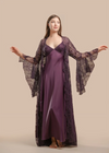 Long Satin &amp; Lace Nightdress &amp; Robe Set