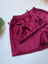 Burgundy Bralet Shorts Set