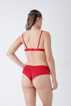 Red Satin Bralet Set