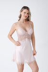 Satin Powder Nightgown Set