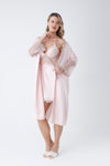 Satin Powder Nightgown Set