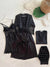 Satin Black Nightgown Set